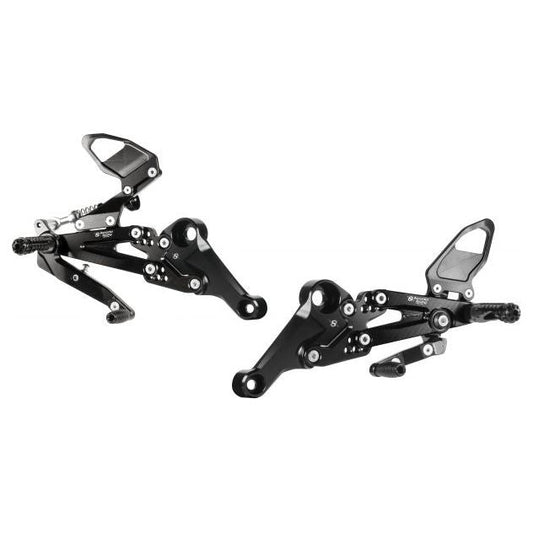 Estriberas traseras ajustables Bonamici Racing para Aprilia RS 660 (2020-2024)