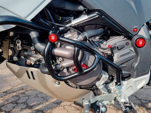 TUBOS DE PROTECCIÓN DE BOMBA DE AGUA DE ACERO CNC RACING DUCATI DESERT