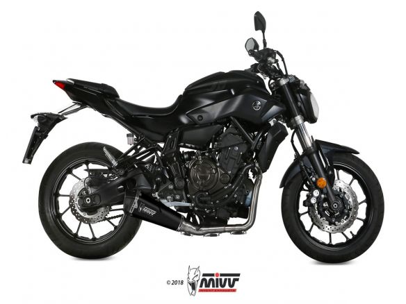 ESCAPE COMPLETO 2x1 MIVV DELTA RACE ACERO NEGRO YAMAHA MT-07 2014-2020