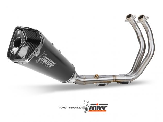 ESCAPE COMPLETO 2x1 MIVV DELTA RACE ACERO NEGRO YAMAHA MT-07 2014-2020