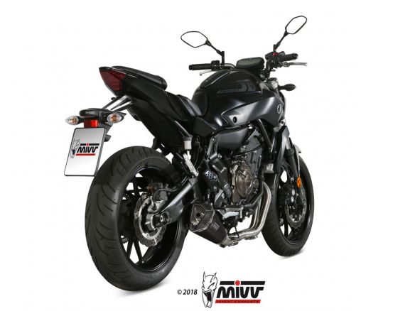 ESCAPE COMPLETO 2x1 MIVV DELTA RACE ACERO NEGRO YAMAHA MT-07 2014-2020