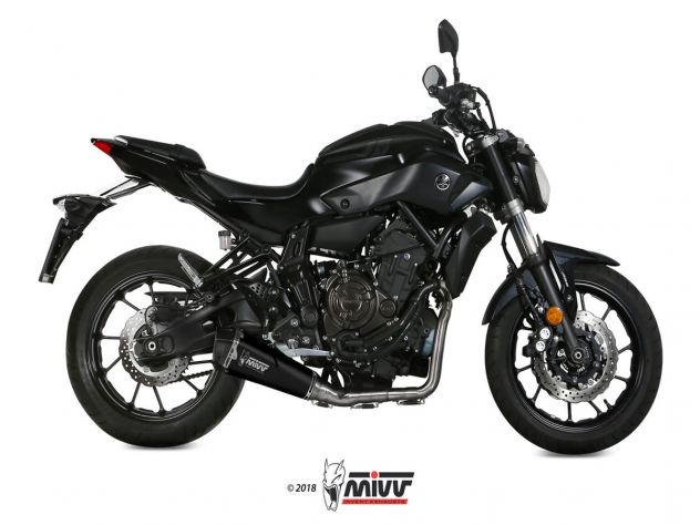 ESCAPE COMPLETO 2x1 MIVV DELTA RACE ACERO NEGRO YAMAHA MT-07 2014-2020