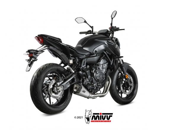 ESCAPE COMPLETO 2x1 MIVV DELTA RACE ACERO CARBONO YAMAHA MT-07 / FZ-07 2021-2024