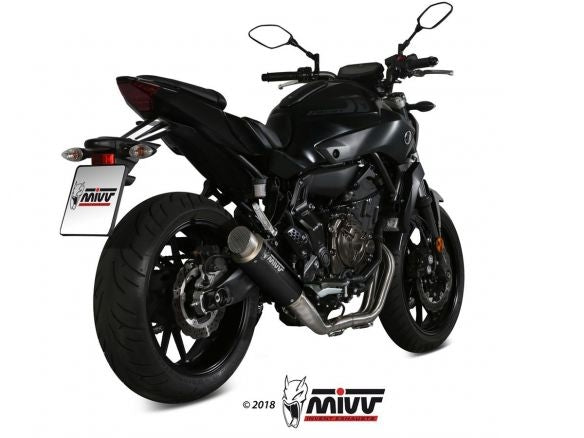 ESCAPE COMPLETO 2x1 MIVV GP PRO ACERO INOXIDABLE NEGRO YAMAHA MT-07 2014-2020