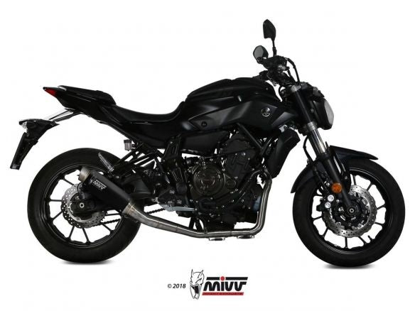 ESCAPE COMPLETO 2x1 MIVV GP PRO ACERO INOXIDABLE NEGRO YAMAHA MT-07 2014-2020