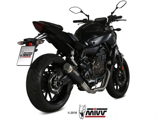 ESCAPE COMPLETO 2x1 MIVV GP PRO ACERO INOXIDABLE NEGRO YAMAHA MT-07 2014-2020