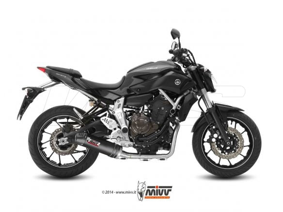 ESCAPE COMPLETO 2X1 MIVV OVALADO CARBONO-CARBONO YAMAHA MT-07 / FZ-07 2014-2024