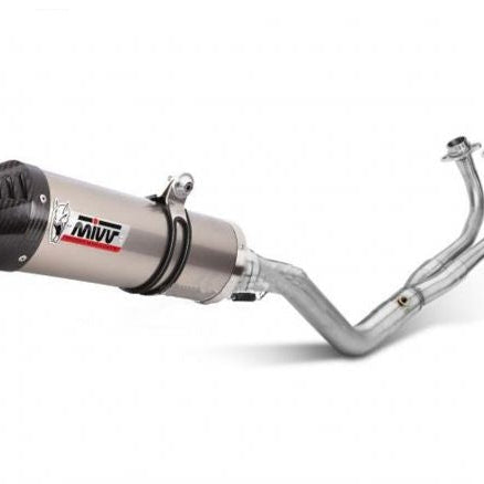 ESCAPE COMPLETO 2x1 MIVV OVALADO TITANIO CARBONO KAWASAKI Z650 2017-2023