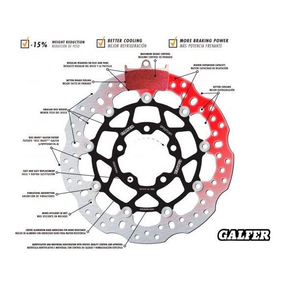 Freno de disco trasero Galfer Aprilia RS 660 2021-2023