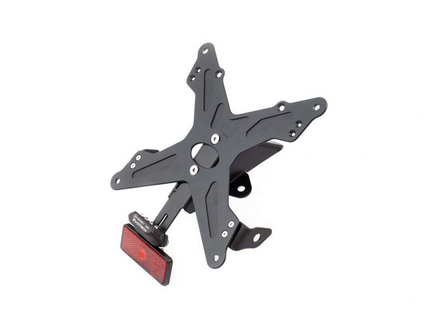 Portamatrículas de aluminio ajustable Evotech para Triumph Bonneville Bobber 1200 2017-2020