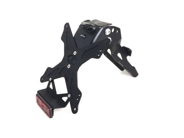 Portamatrículas ajustable de aluminio Evotech para Triumph Speed Triple 1200 RR 2022-2024