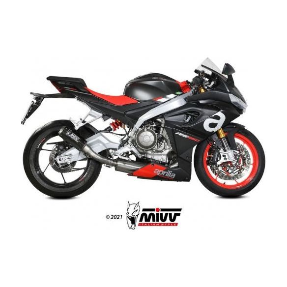 Sistema completo de escape MIVV MK3 Carbon 2x1 para Aprilia RS 660 (2020-2024)