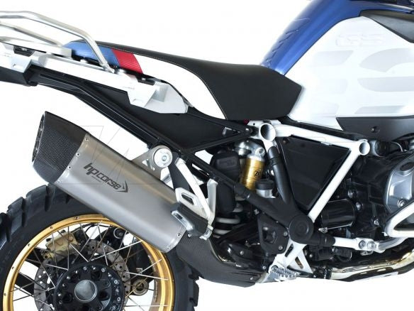 SILENCIADOR HP CORSE SP-3 CARBONO CORTO ACERO ESCARCHADO BMW R 1250 GS 2018-2023