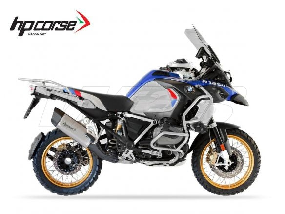 SILENCIADOR HP CORSE SP-3 CARBONO CORTO ACERO ESCARCHADO BMW R 1250 GS 2018-2023