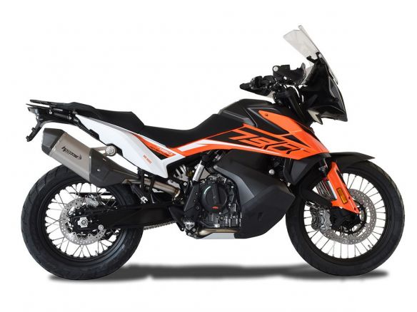 SILENCIADOR HP CORSE SPS CARBONO CORTO ACERO ESCARCHADO KTM ADVENTURE 790 R RALLY 2019-2024
