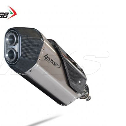 SILENCIADOR HP CORSE SPS CARBONO CORTO ACERO ESCARCHADO KTM ADVENTURE 790 R RALLY 2019-2024