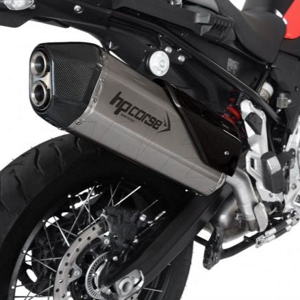 SILENCIADOR DE ESCAPE HP CORSE SPS DE ACERO CARBONO ESCARCHADO BMW F 750 GS 2018-2023
