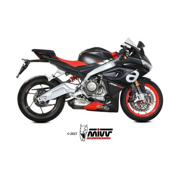 Sistema de escape completo MIVV 1x1 Delta Race de acero inoxidable para Aprilia RS 660 (2020-2024)