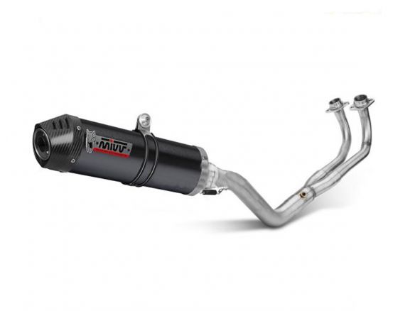 ESCAPE COMPLETO MIVV OVALADO NEGRO ACERO INOXIDABLE KAWASAKI VERSYS 650 2024