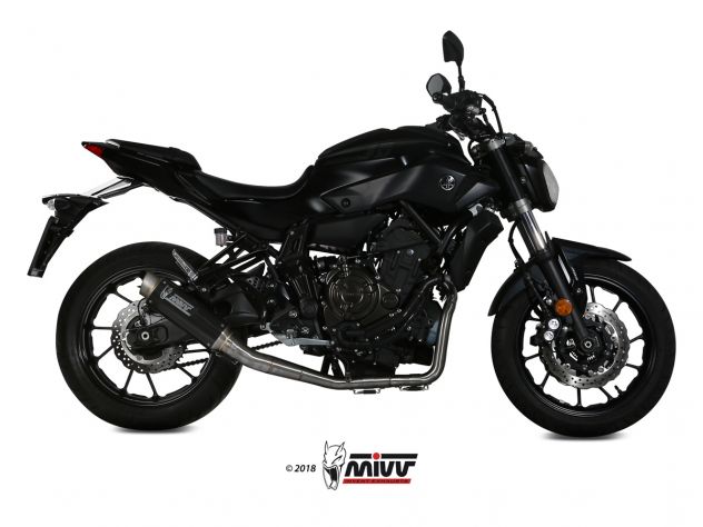 SISTEMA DE ESCAPE COMPLETO MIVV 2x1 CARBONO GP PRO YAMAHA MT-07 / FZ-07 2021-2024