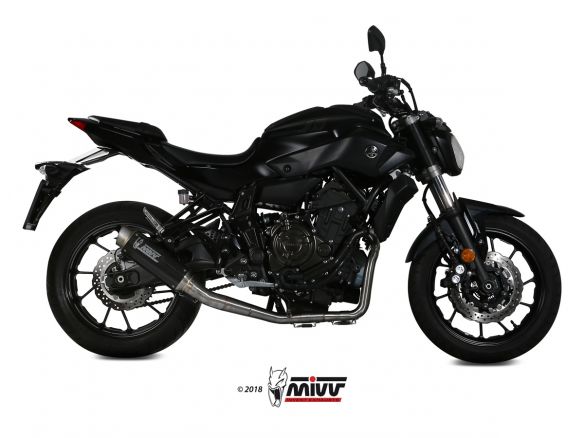 SISTEMA DE ESCAPE COMPLETO MIVV 2x1 CARBONO GP PRO YAMAHA MT-07 / FZ-07 2021-2024