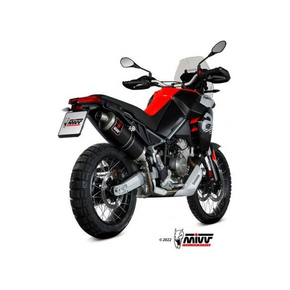 Silenciador Mivv Dakar negro - Homologado Euro5 para Aprilia Tuareg 660 (2022-2024)