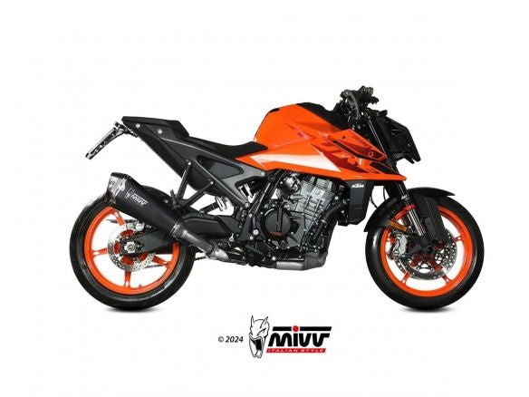 SILENCIADOR MIVV DELTA RACE NEGRO DE ACERO INOXIDABLE KTM 990 DUKE 2024