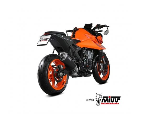 SILENCIADOR MIVV DELTA RACE NEGRO DE ACERO INOXIDABLE KTM 990 DUKE 2024