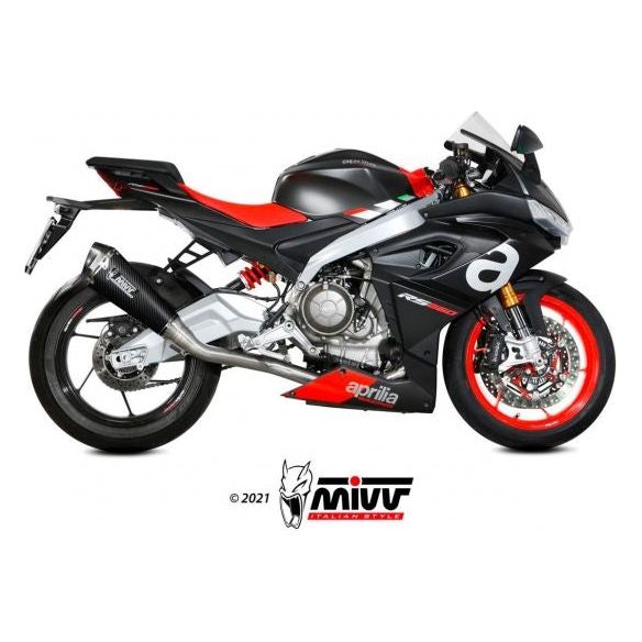 Sistema completo de escape MIVV Delta Race Carbon para Aprilia RS 660 (2020-2024)
