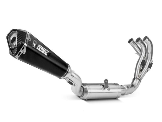 SISTEMA COMPLETO DE SILENCIADOR MIVV DELTA RACE DE CARBONO ALTO YAMAHA MT-09 / FZ-09 2021-2023