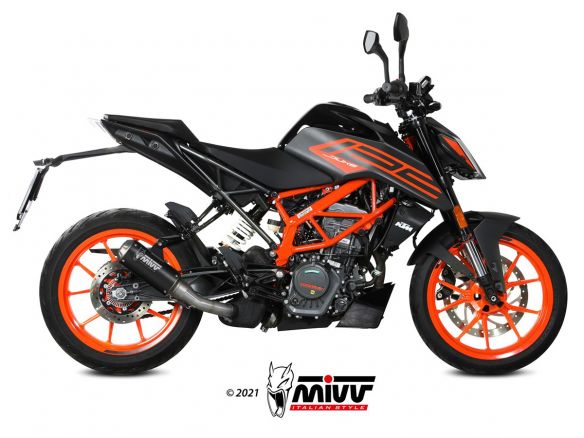 SILENCIADOR DE ACERO INOXIDABLE NEGRO MIVV MK3 SLIP-ON KTM DUKE 125 2021-2023