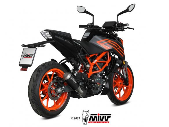 SILENCIADOR DE ACERO INOXIDABLE NEGRO MIVV MK3 SLIP-ON KTM DUKE 125 2021-2023