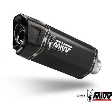 SILENCIADOR MIVV SR-1 DE ACERO INOXIDABLE NEGRO KYMCO AK 550 2021-2024