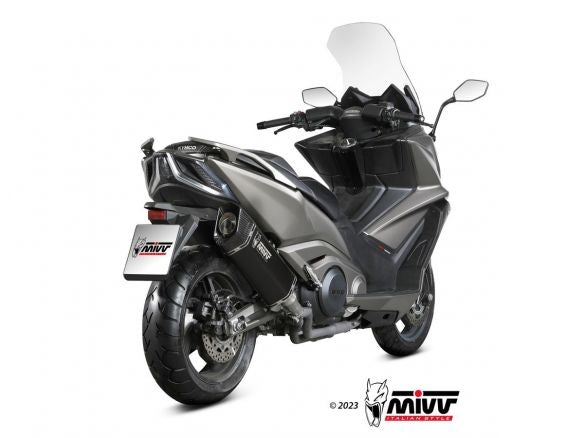 SILENCIADOR MIVV SR-1 DE ACERO INOXIDABLE NEGRO KYMCO AK 550 2021-2024