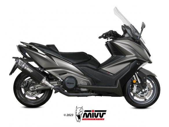 SILENCIADOR MIVV SR-1 DE ACERO INOXIDABLE NEGRO KYMCO AK 550 2021-2024