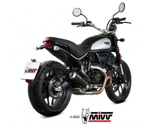 SILENCIADOR MIVV X-M1 ACERO NEGRO DUCATI SCRAMBLER 800 ICON 2021-2022 NO HOMOLOGADO