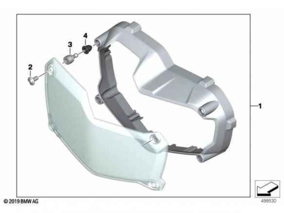 Conjunto oficial de protectores de faros BMW F 750 GS / F 850 GS 2018-2023
