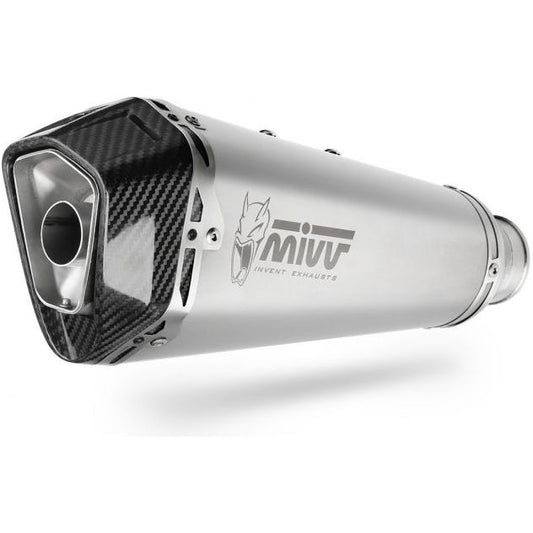 Silenciador Mivv Sport Delta Race de acero inoxidable y carbono para Aprilia Tuono 125 (2017-2020)
