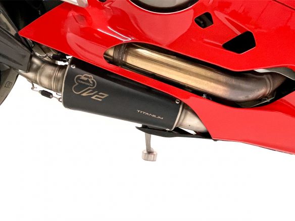 SISTEMA DE ESCAPE LATERAL COMPLETO TERMIGNONI + UPMAP ACERO TITANIO DUCATI STREETFIGHTER V2