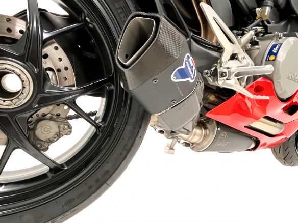 SISTEMA DE ESCAPE LATERAL COMPLETO TERMIGNONI + UPMAP ACERO TITANIO DUCATI STREETFIGHTER V2