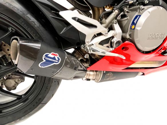 SISTEMA DE ESCAPE LATERAL COMPLETO TERMIGNONI + UPMAP ACERO TITANIO DUCATI STREETFIGHTER V2