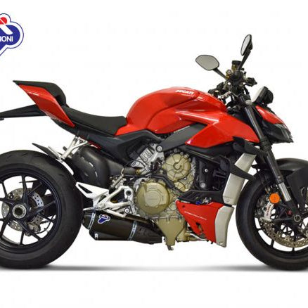 PAR DE TERMIGNONI DE CALZADO DE TITANIO NEGRO PARA DUCATI STREETFIGHTER V4/S 20-23