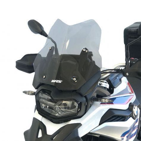 Parabrisas Touring ahumado oscuro WRS + kit de montaje para BMW F850GS Adventure 2018-2023