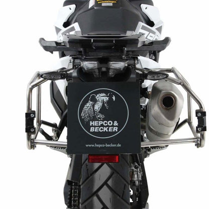 Portaequipajes de acero inoxidable Hepco&amp;Becker para maletas laterales Xplorer 'Cutout' KTM 790 Adventure/ R '19-'21