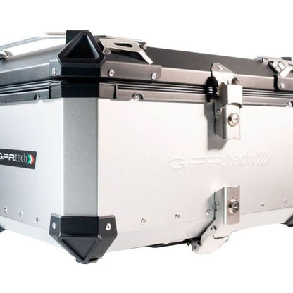 Baúl superior ALPI-TECH 55L plateado con placa de montaje universal