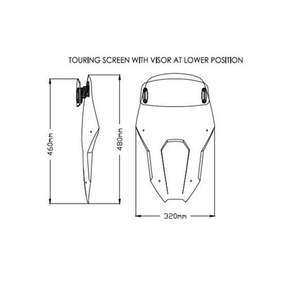 Ventana de recambio Touring con luna tintada clara Puig Honda CRF1100 '20-