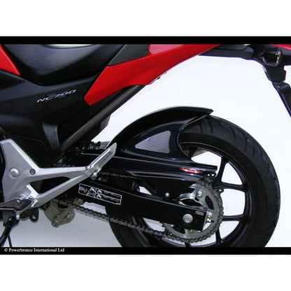 Guardabarros trasero deportivo negro con malla plateada Honda NC700S/X/D / NC750S/X