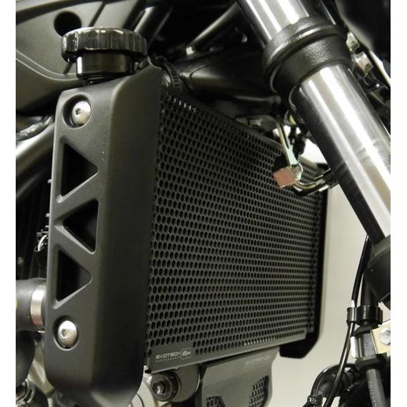 Cubierta del radiador negra Evotech Performance Suzuki SV650 '16-