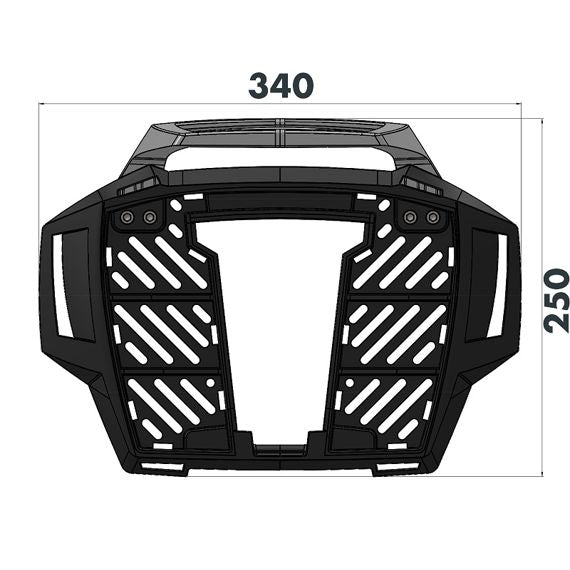Portaequipajes superior negro Alurack Hepco&amp;Becker Honda CRF1100L Africa Twin '20-23