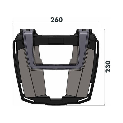 Portaequipajes superior negro Easyrack Hepco&amp;Becker Honda CB750 Hornet '23 - Equipaje